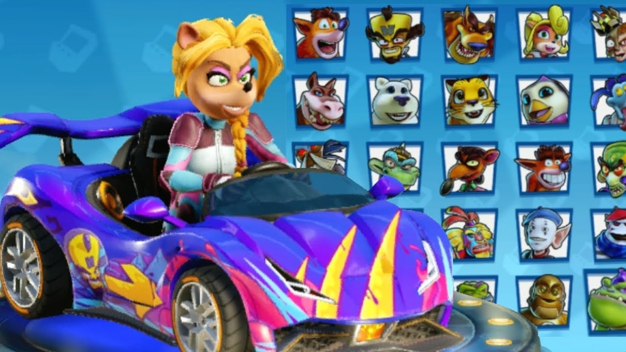 Crash Team Racing Nitro Fueled - All Characters in Champion Kart + Gameplay