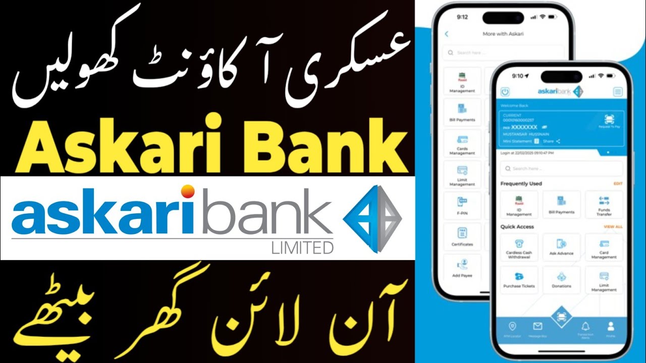 How to create askari bank account online in mobile app | open asan digital askari account
