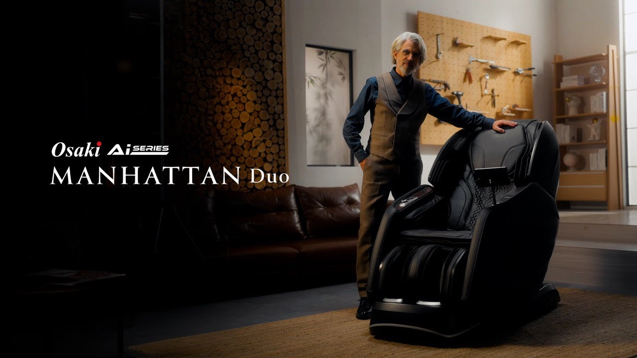 Видеоролик о массажном кресле Osaki Manhattan Duo 4D+3D