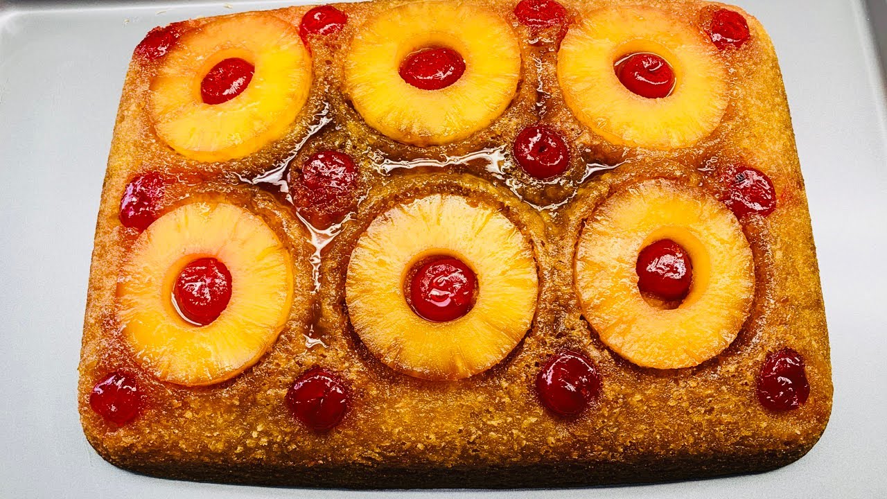 Como hacer volteado de piña casero rico y fácil /volteado de piña