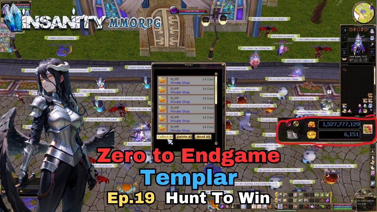 Insanity FlyFF - ZTE Templar Series Ep.19 - Hunt To Win