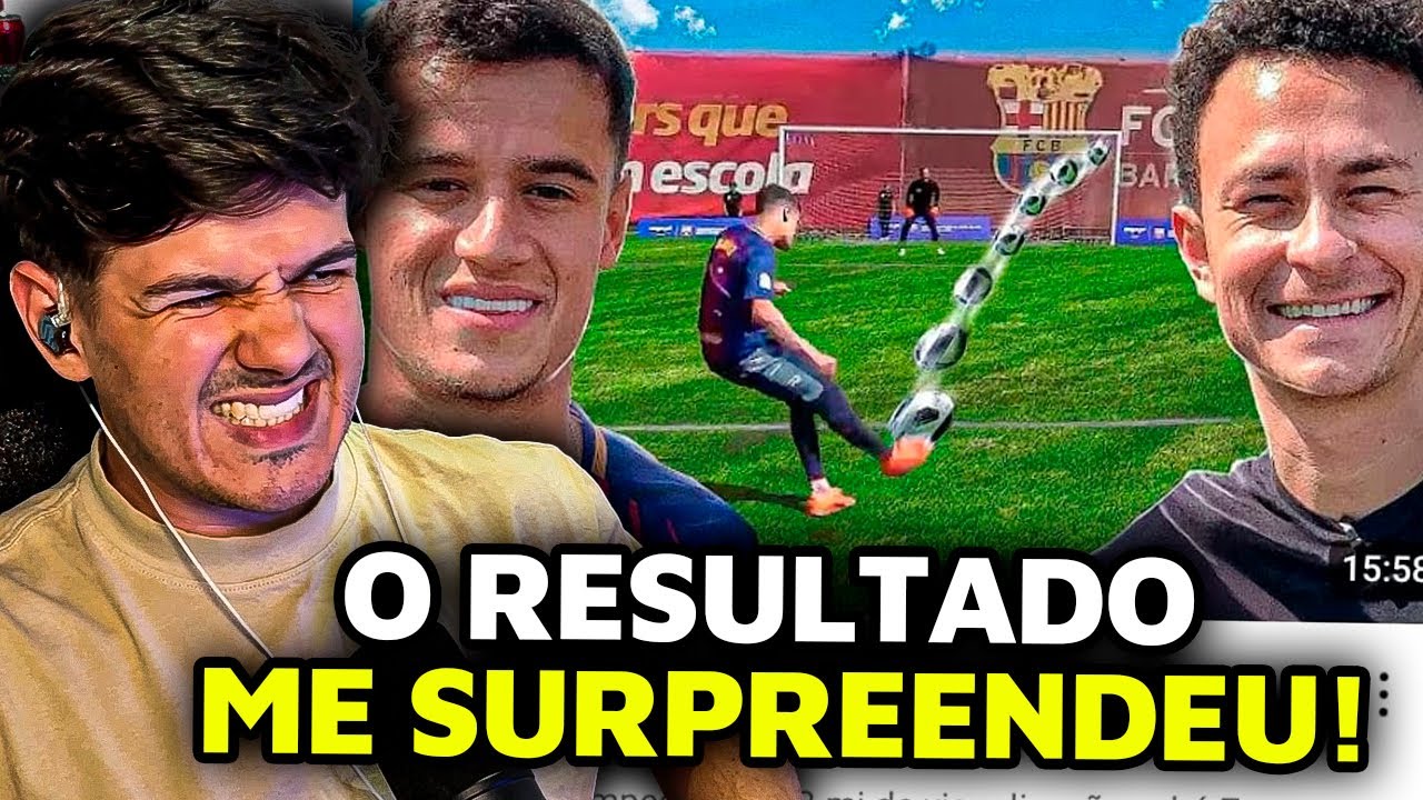 PHILIPPE COUTINHO X FRED NO DESAFIO DO CHUTE NO &Acirc;NGULO - wardi REACT!