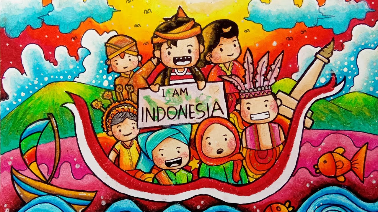 Menggambar Tema Kebudayaan Indonesia 