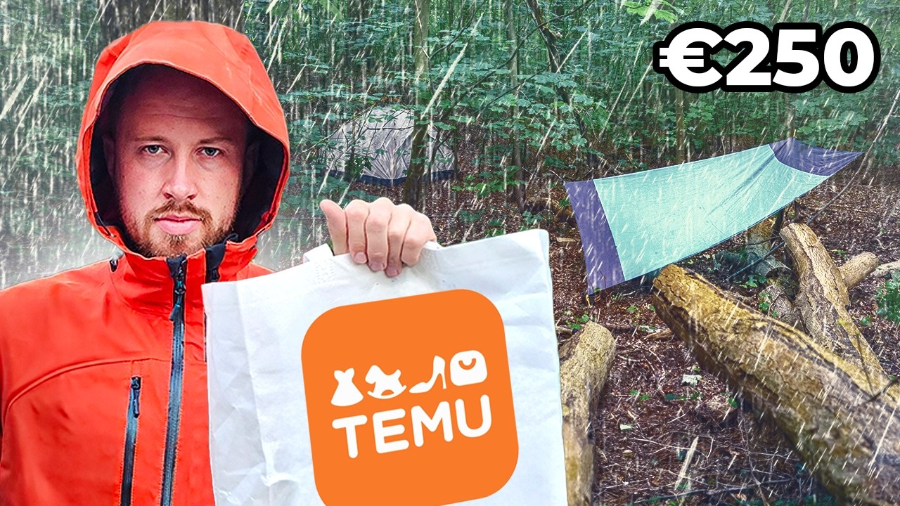 Overleven Tijdens een Regenstorm met &euro;250,- aan Spullen van TEMU