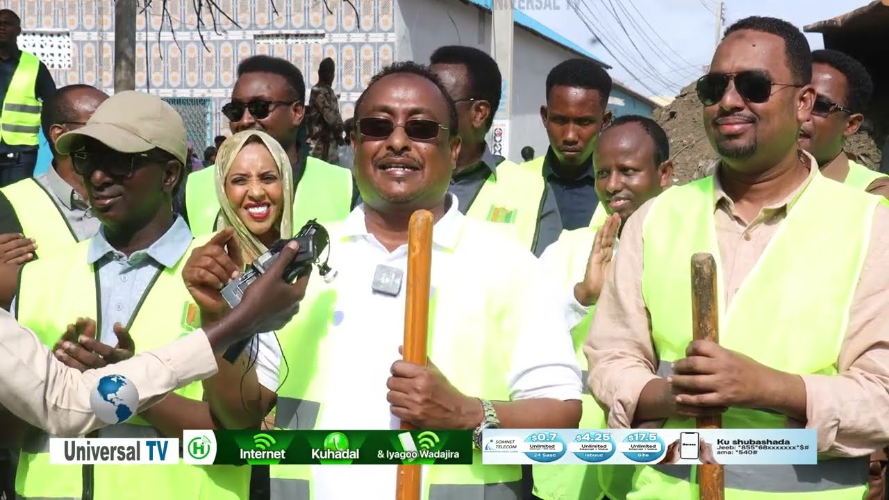 Gudoomiye Mungaab iyo Masuuliyiin kale oo ka qeyb qaatay olalaha nadaafada ee caasimada.