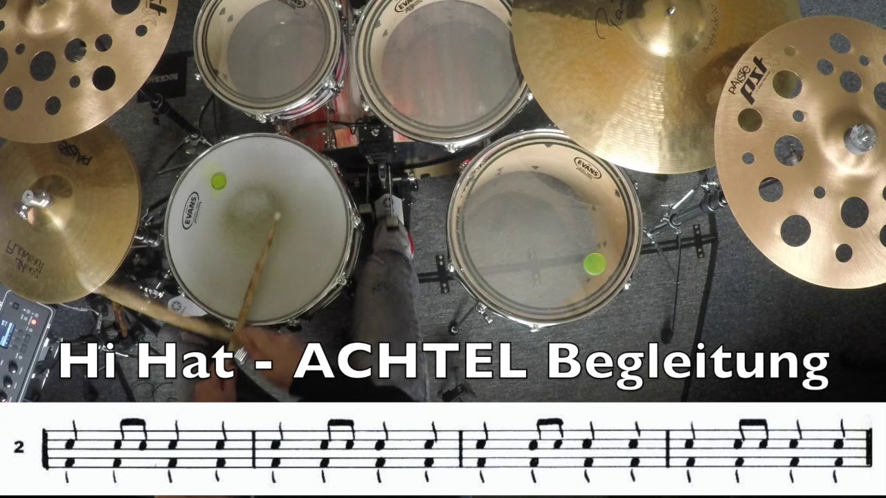 Achtel und Viertel Grooves - Hi-Hat Achtelnoten - Syncopation for the modern Drummer by Ted Reed