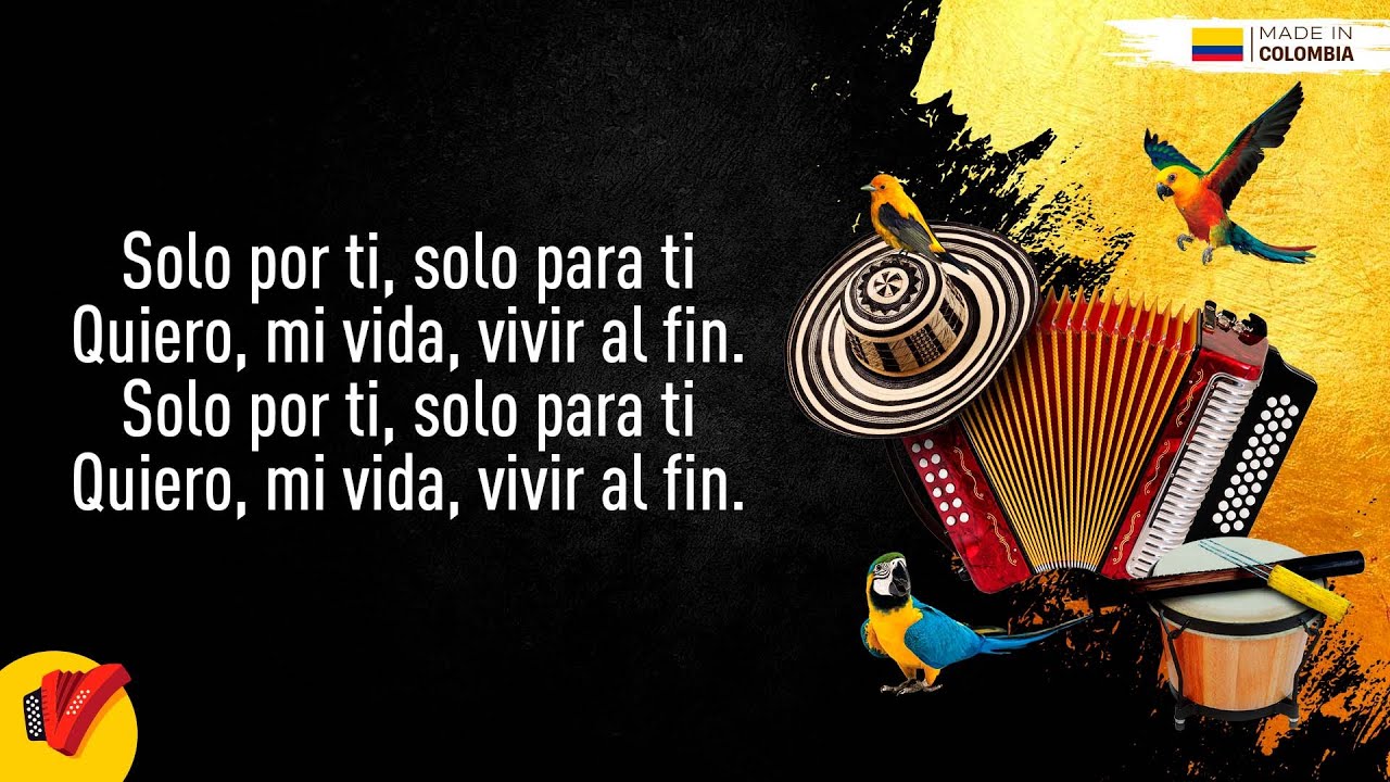 Solo Por Ti, Binomio De Oro De América, Video Letra - Sentir Vallenato