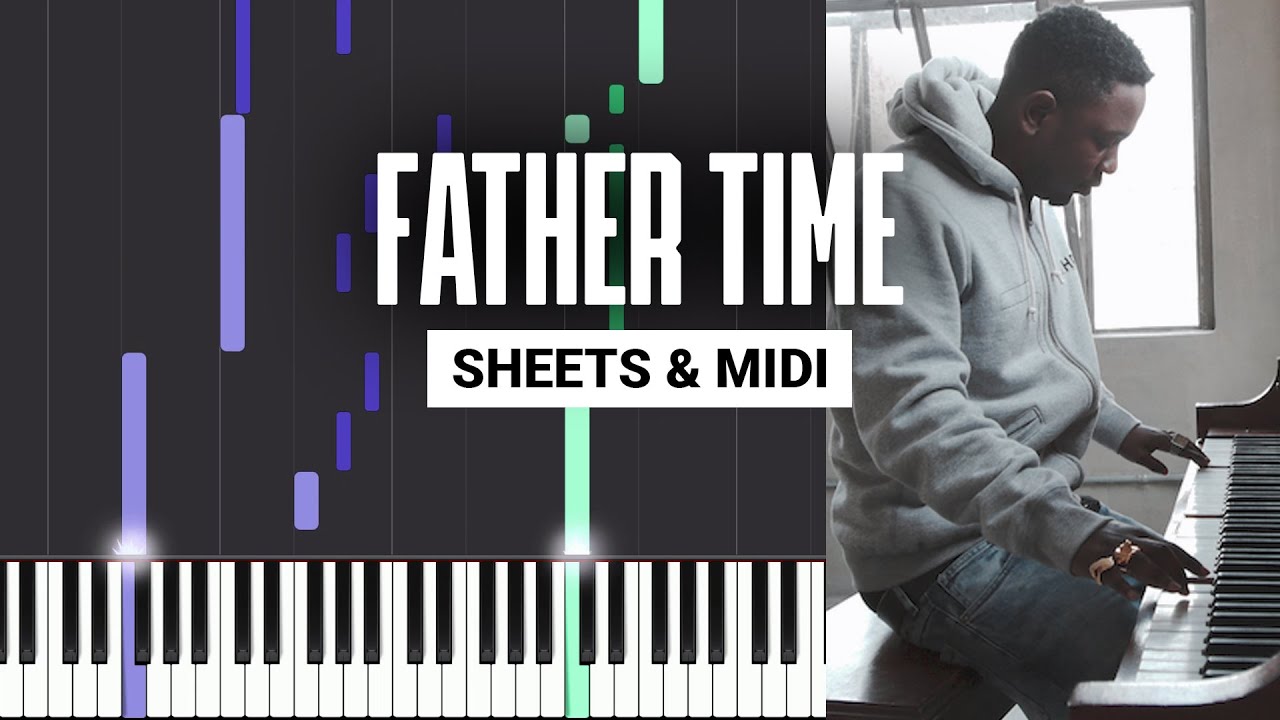 Father Time - Kendrick Lamar - Piano Tutorial + MIDI