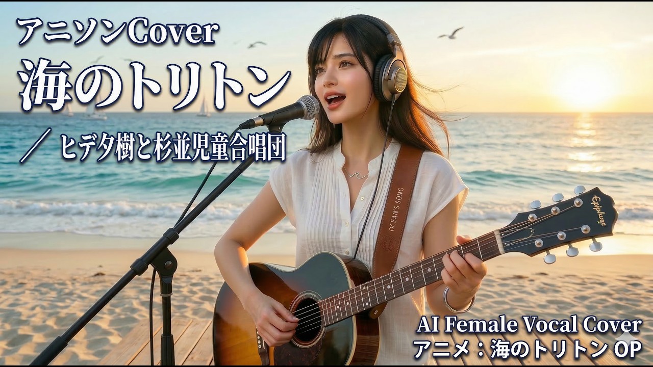 アニソンCover 海のトリトン/ヒデ夕樹と杉並児童合唱団　AI Female Vocal Cover