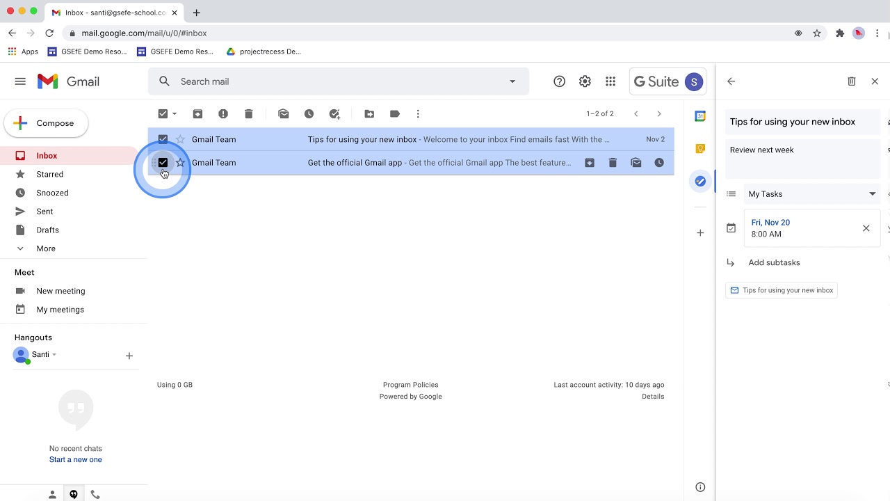 Using Google Tasks in Gmail