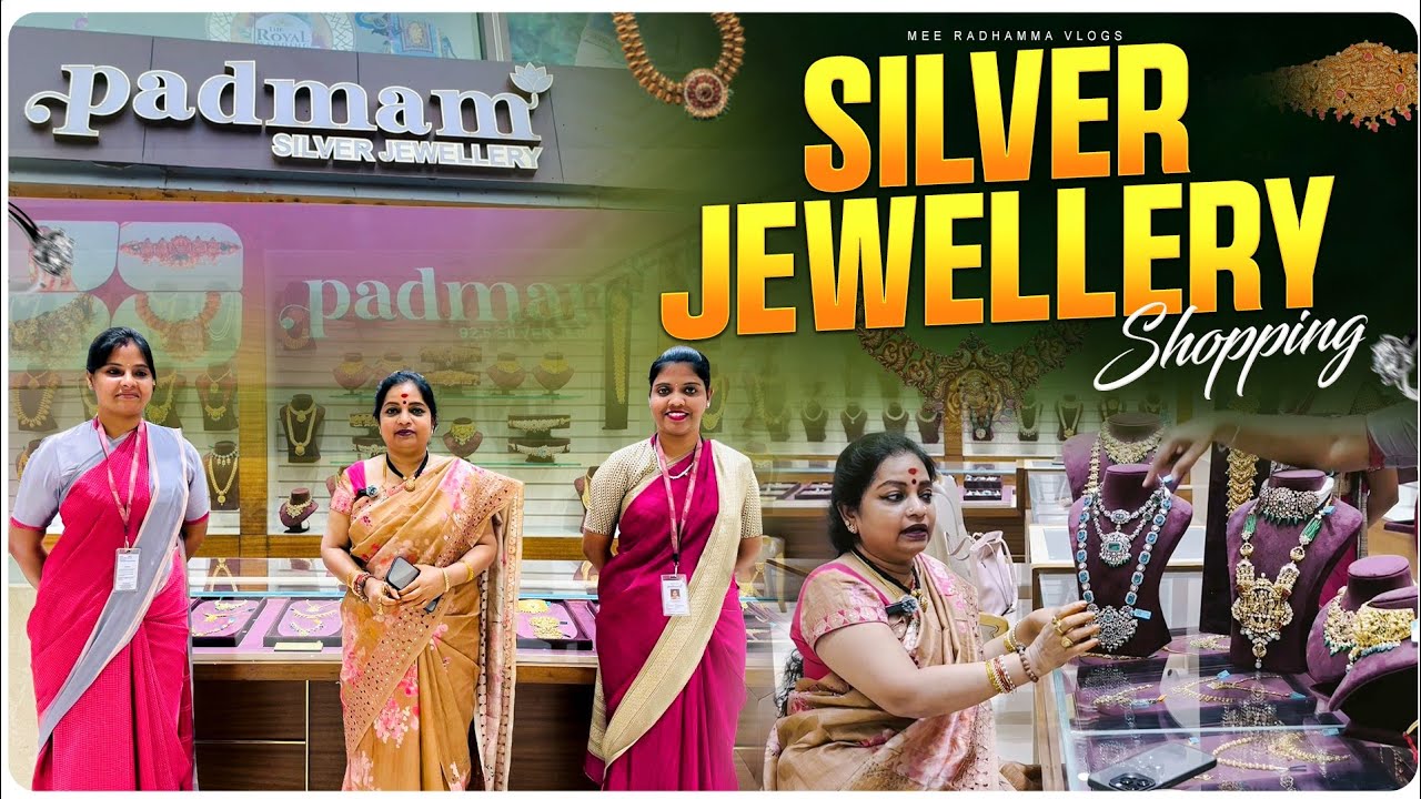 బంగారాన్ని మరిపించే నగలు | Silver jewellery shopping | Padmam 