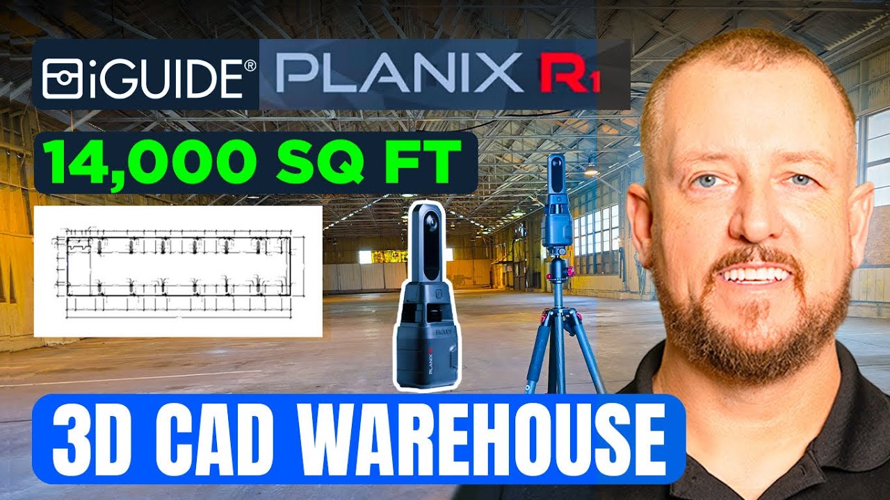 iGUIDE PLANIX R1 scan of a 14,000+ sq ft warehouse + 3D CAD Package | Complete Walkthrough