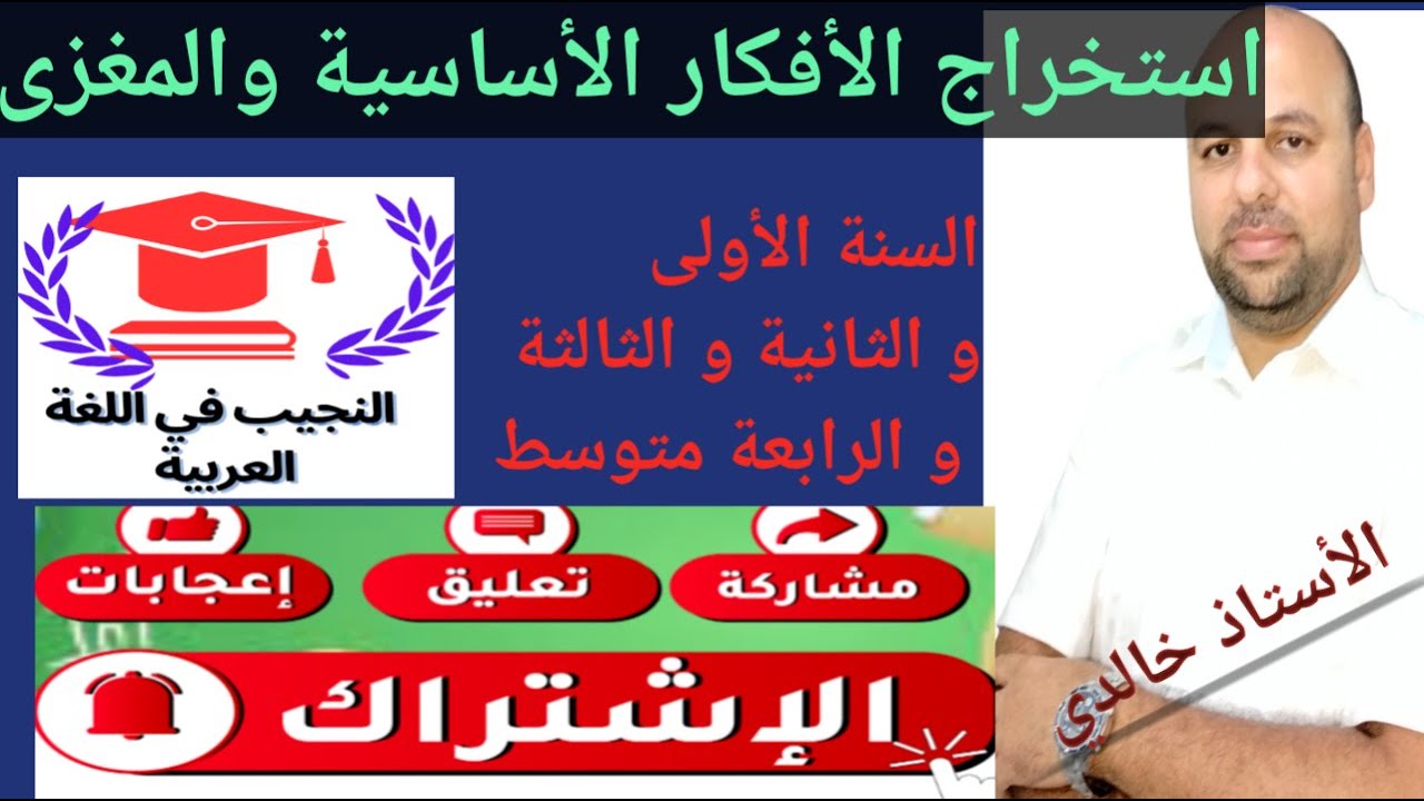 استخراج الافكار الاساسية والمغزي