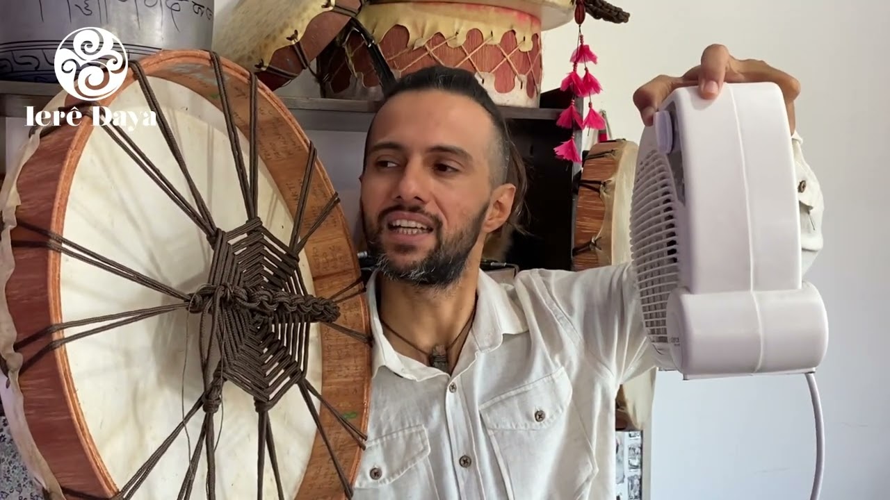 Tambor Xamânico| Afinando com o calor.