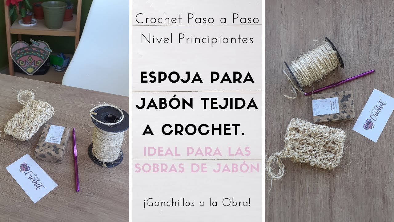ESPOJA PARA JABÓN TEJIDA A CROCHET // BOLSITA PARA SOBRAS DE JABÓN