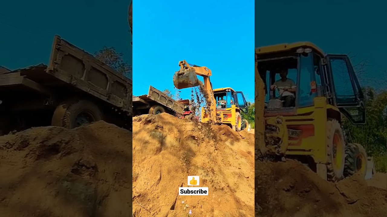 JCB lording soil in the tractor  🔥🔥