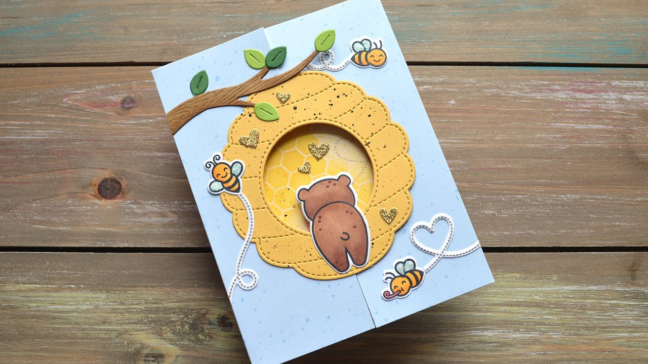 Gatefold window card with Chari