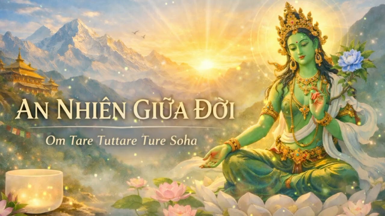 THẦN CHÚ PHẬT MẪU TARA XANH- AN NHIÊN GIỮA ĐỜI. Music by @AshleyHuynh-musically