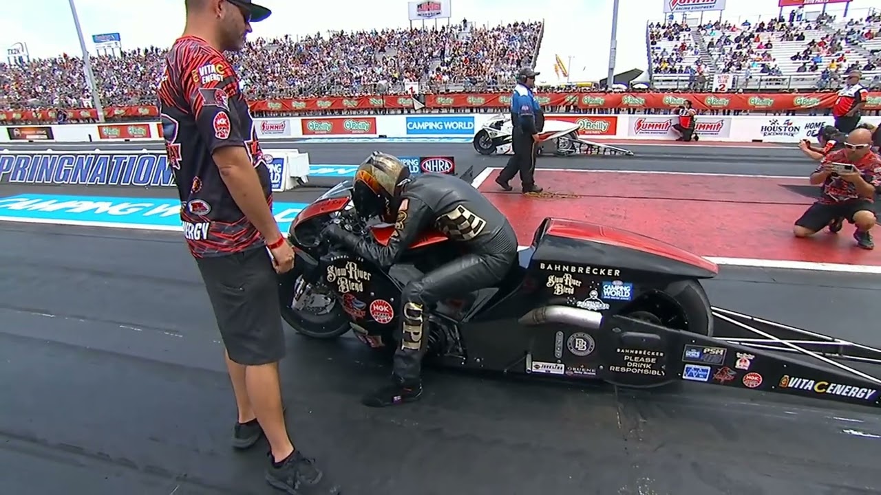 Steve Johnson, Michael Ray, Prostock Motorcycle, Rnd1 Eliminations, Final National Event, Spring Nat