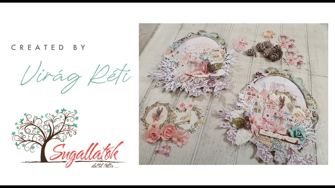 Mixed Media Christmas Card Tutorial by Virág Réti