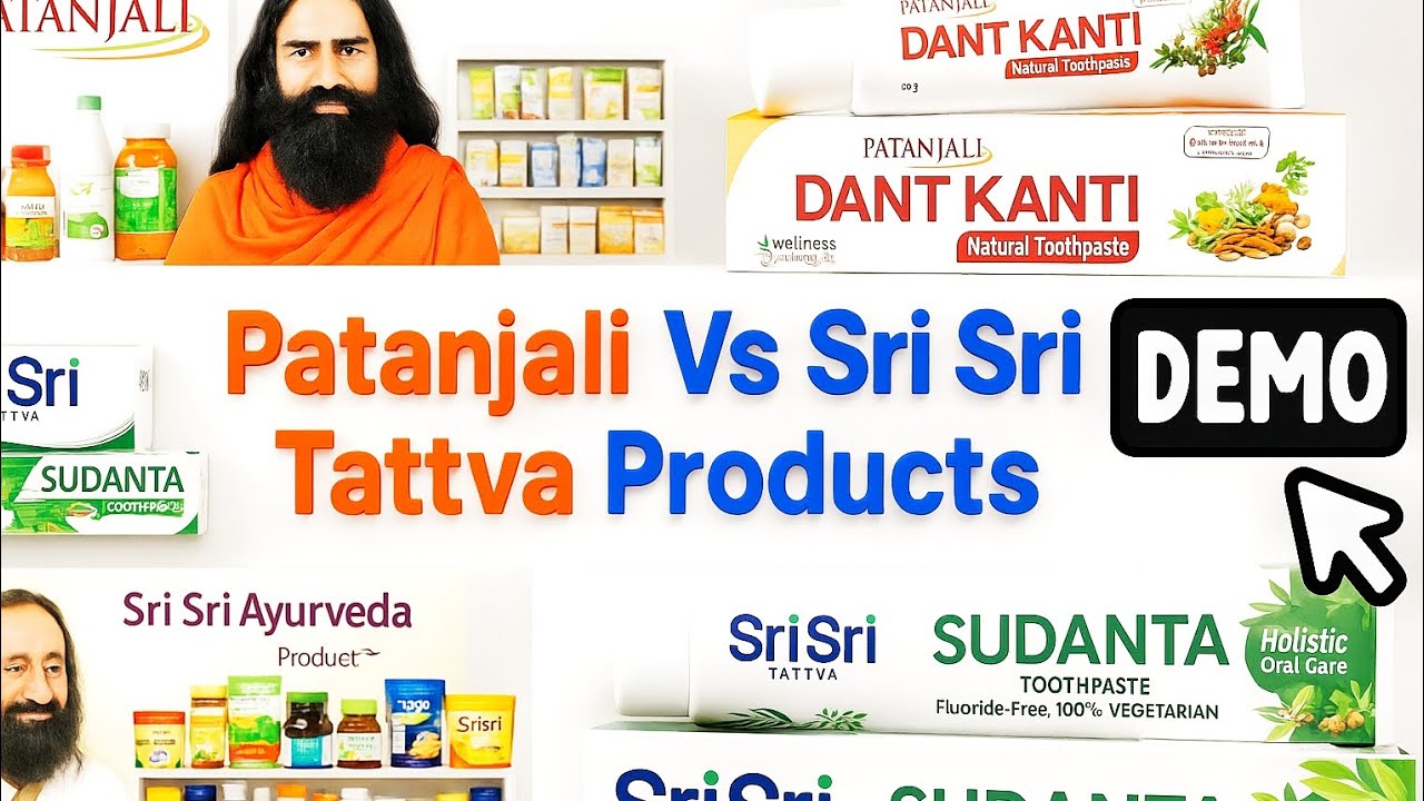 🧔🏻 Patanjali Toothpaste😠 🆚 Sri Sri 🪥Toothpaste Product Demo|@SayyedFlp