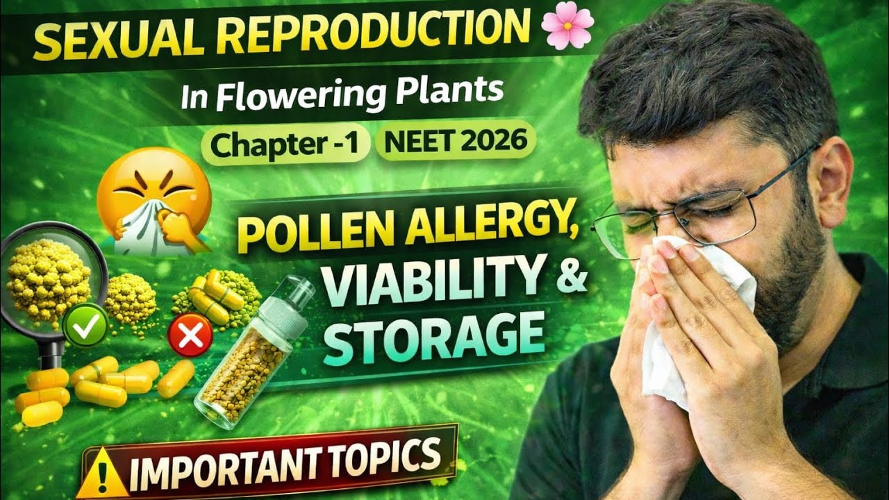 Pollen Allergy, Pollen supplements ,Viability & Preservation Complete rev Part-4 Class XII bio ch-1