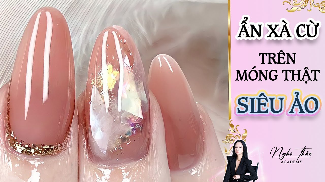 Ẩn xà cừ trên móng thật siêu ảo