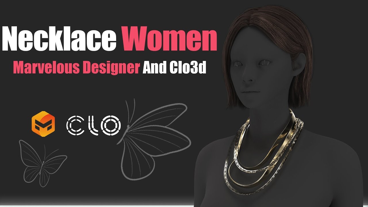 💎 How to Design Realistic Women's Necklaces in CLO3D & Marvelous Designer | Jewelry Tutorial