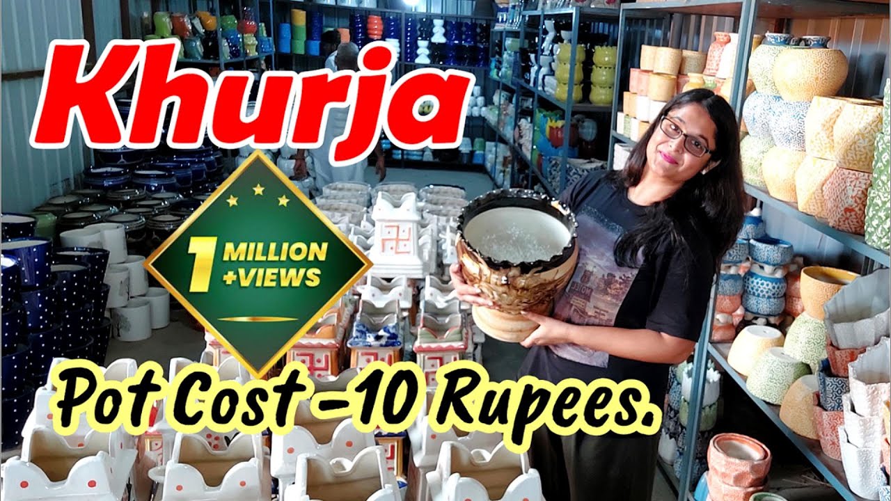🔴 सबसे सस्ता Ceramic Pot Manufacturing, Packaging/#khurja factory visit #gardening
