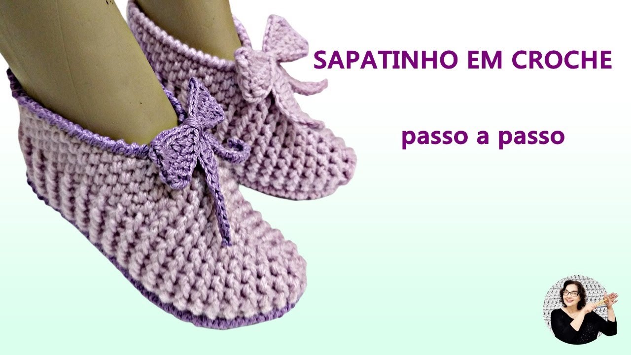 Como fazer sapatinho de crochê adulto