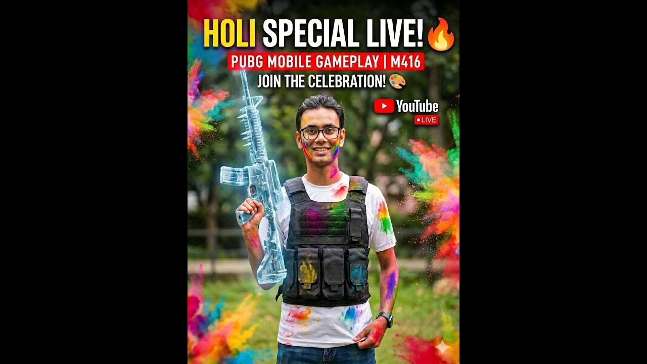 HAPPY HOLI GUYS  PUBG MOBILE & BGMI Livestream @BSafeGaming  #pubgmobile