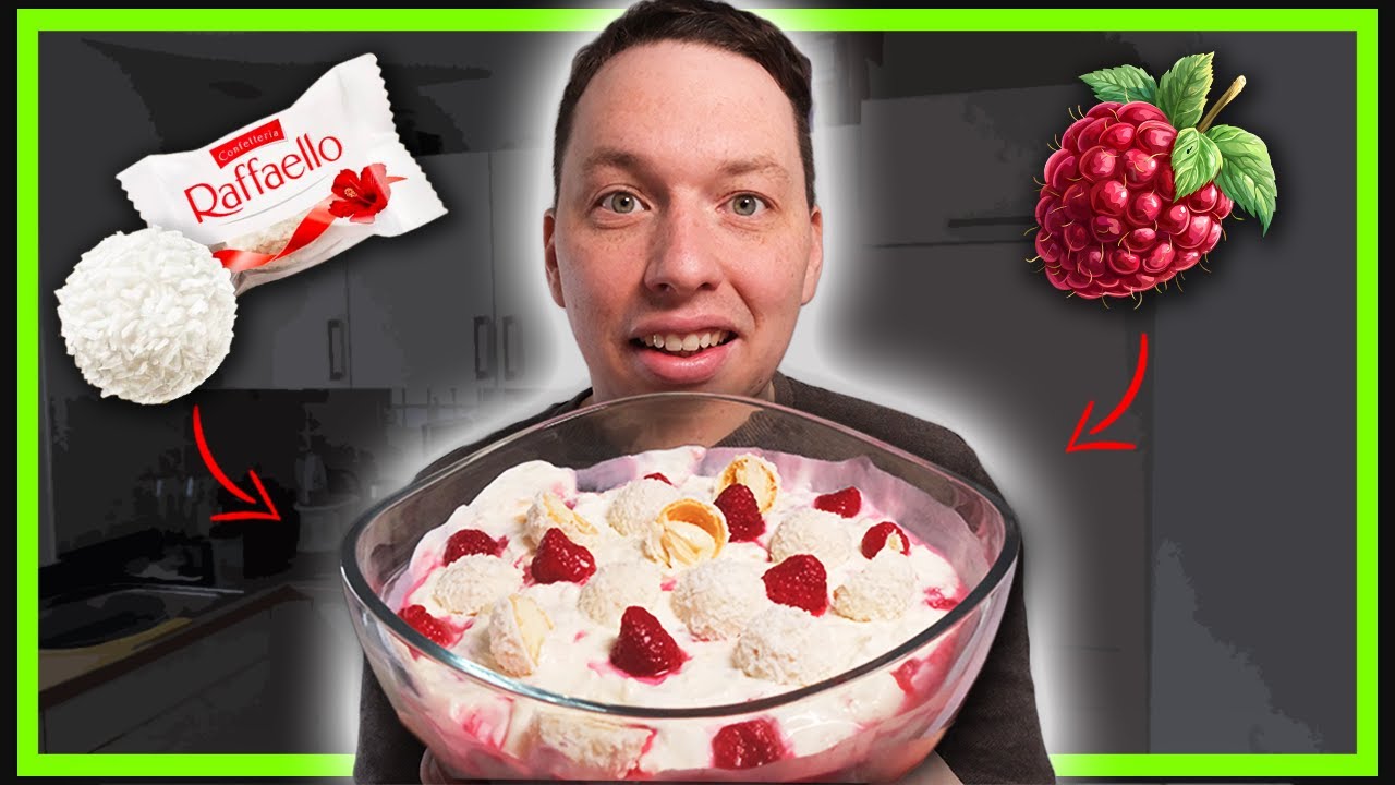Raffaello Himbeere Creme - lecker Dessert in 5min!!! | Dessert | Einfach | Rezept