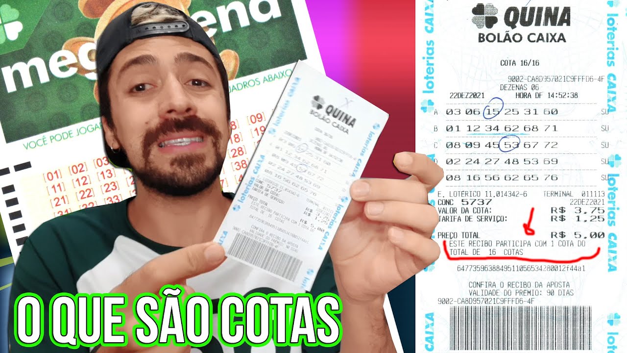 O QUE &Eacute; COTA NO BILHETE BOL&Atilde;O DA LOTERIA (  RECIBO MEGA SENA, QUINA, LOTOF&Aacute;CIL, DUPLA SENA... )