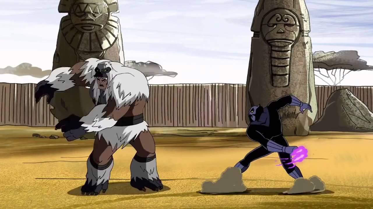 Black Panther vs Man-Ape Full Fight Scene - Avengers Earth's Mightiest Heroes - Best Quality HD