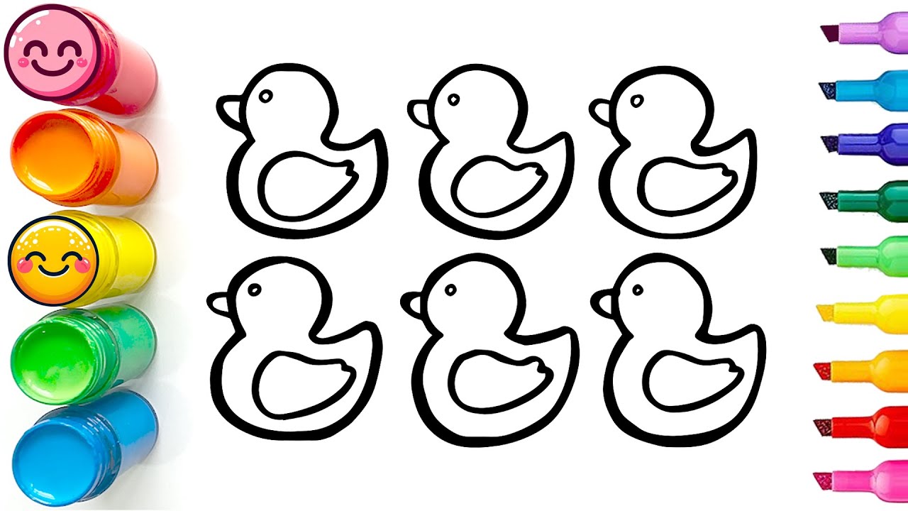 How to Draw 6 Cute Ducks | Easy Step-by-Step Tutorial