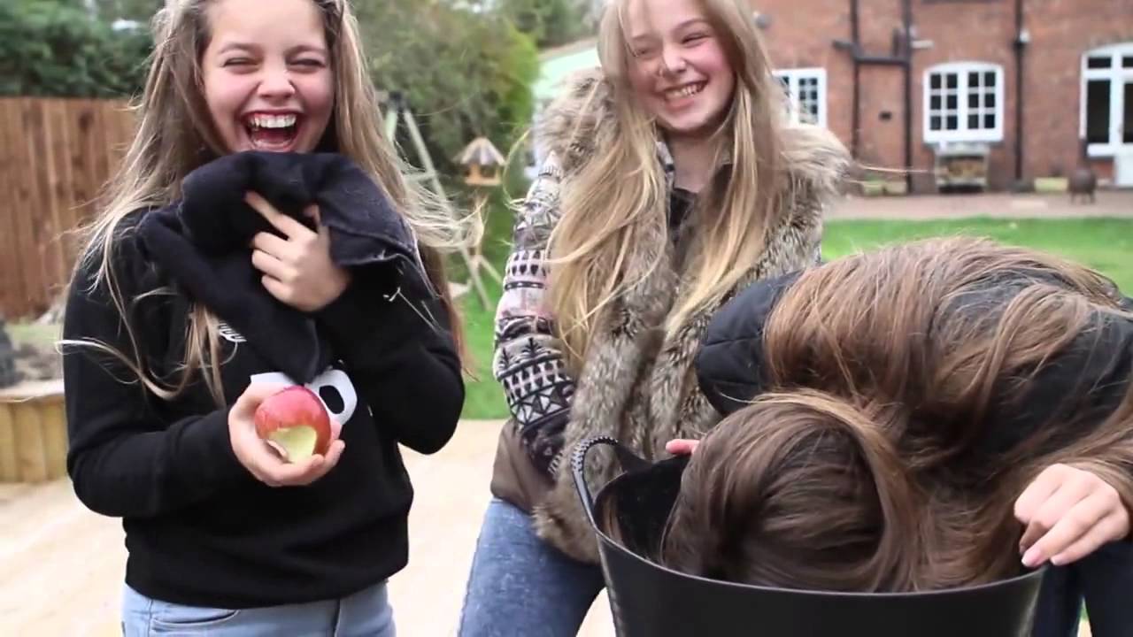 Halloween Fun! Connie Talbot and friends try Apple Bobbing