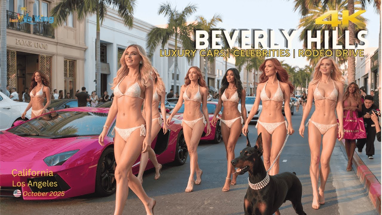 Beverly Hills 🇺🇸 Stylish People 💃🏻 EXOTIC Cars 🏎️ California