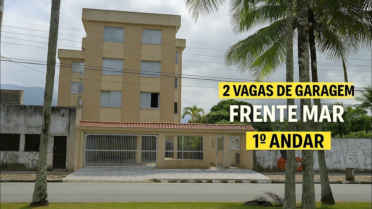Apartamento FRENTE MAR à Venda | 1º Andar com Vista Permanente | Praia Grande SP