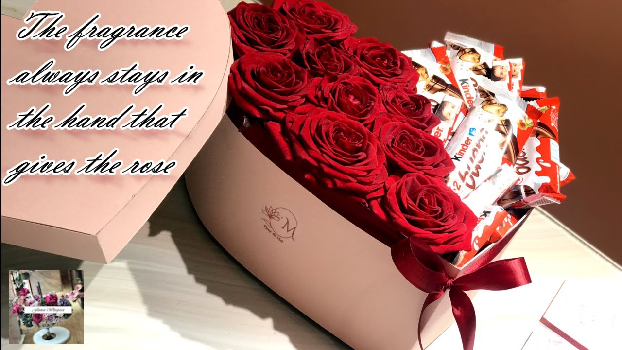 Chocolates and Roses in Heart Shaped Box 🌸 { Tutorial }