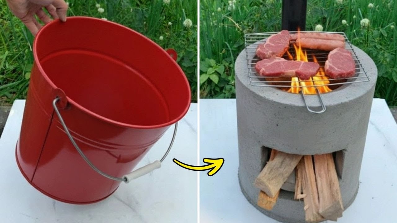 Cocina sin humo: ¡Crea tu propia estufa con cemento y un balde viejo!