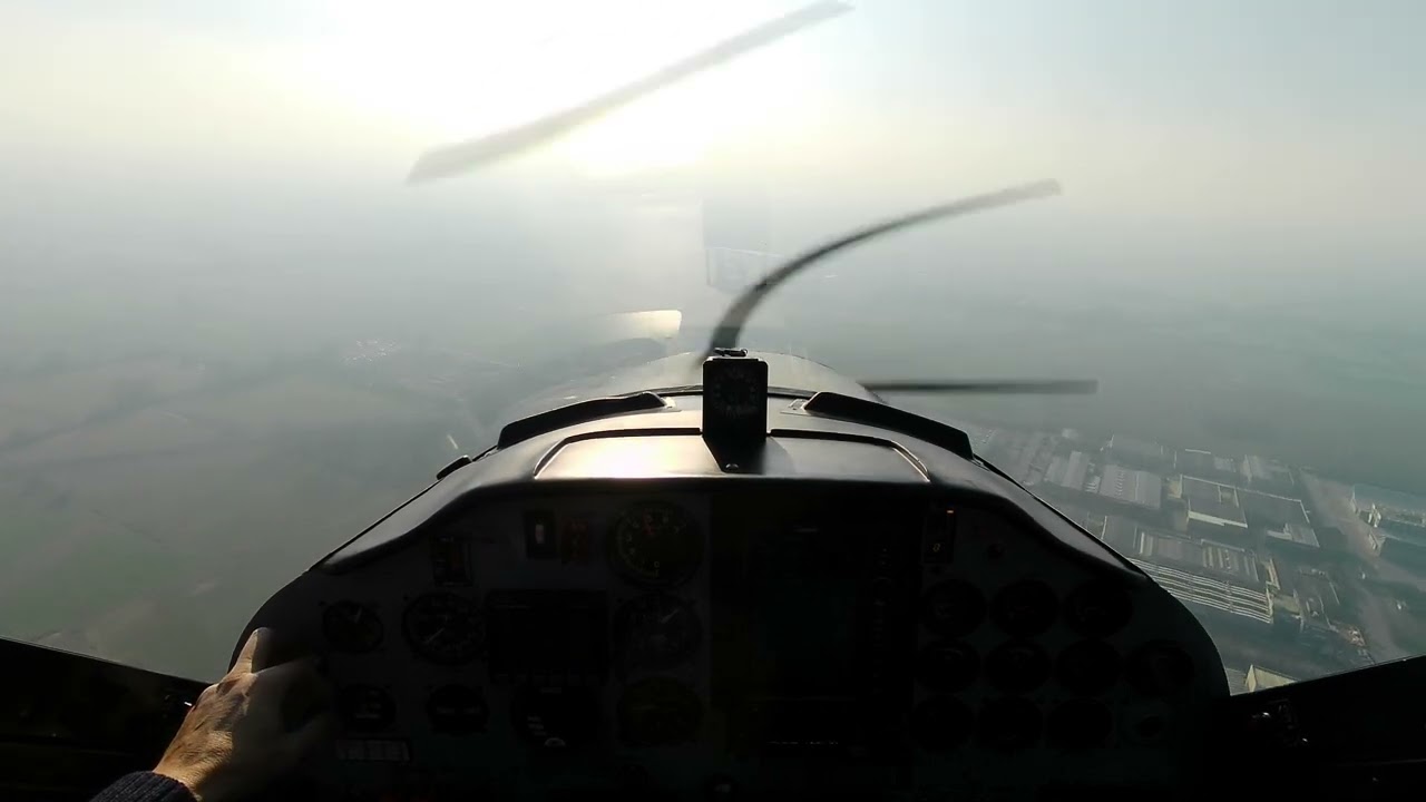Tecnam P92 - Eager to fly, but low altitude mist forced me to land shortly after.