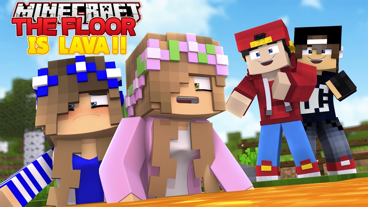 Minecraft Adventure - PRANKS - THE FLOOR IS LAVA!!