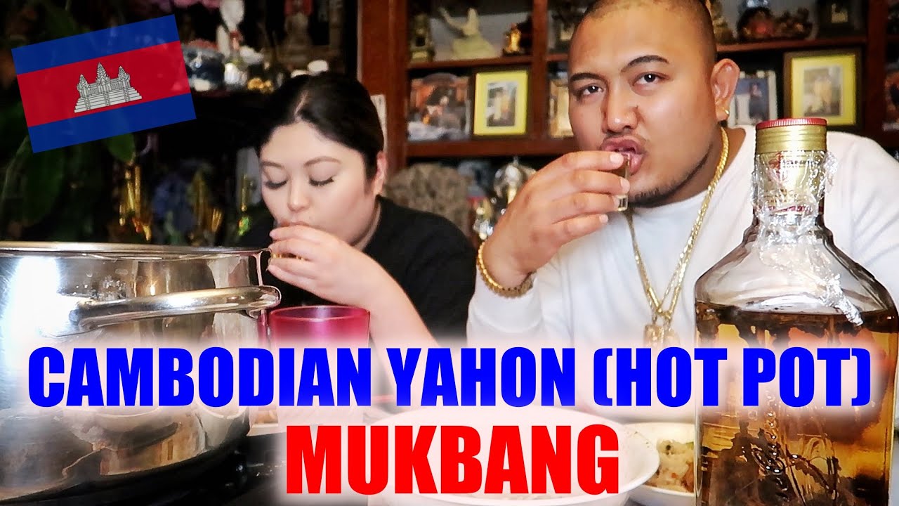 CAMBODIAN YAHON (HOT POT) MUKBANG WITH KNEWFOODZ