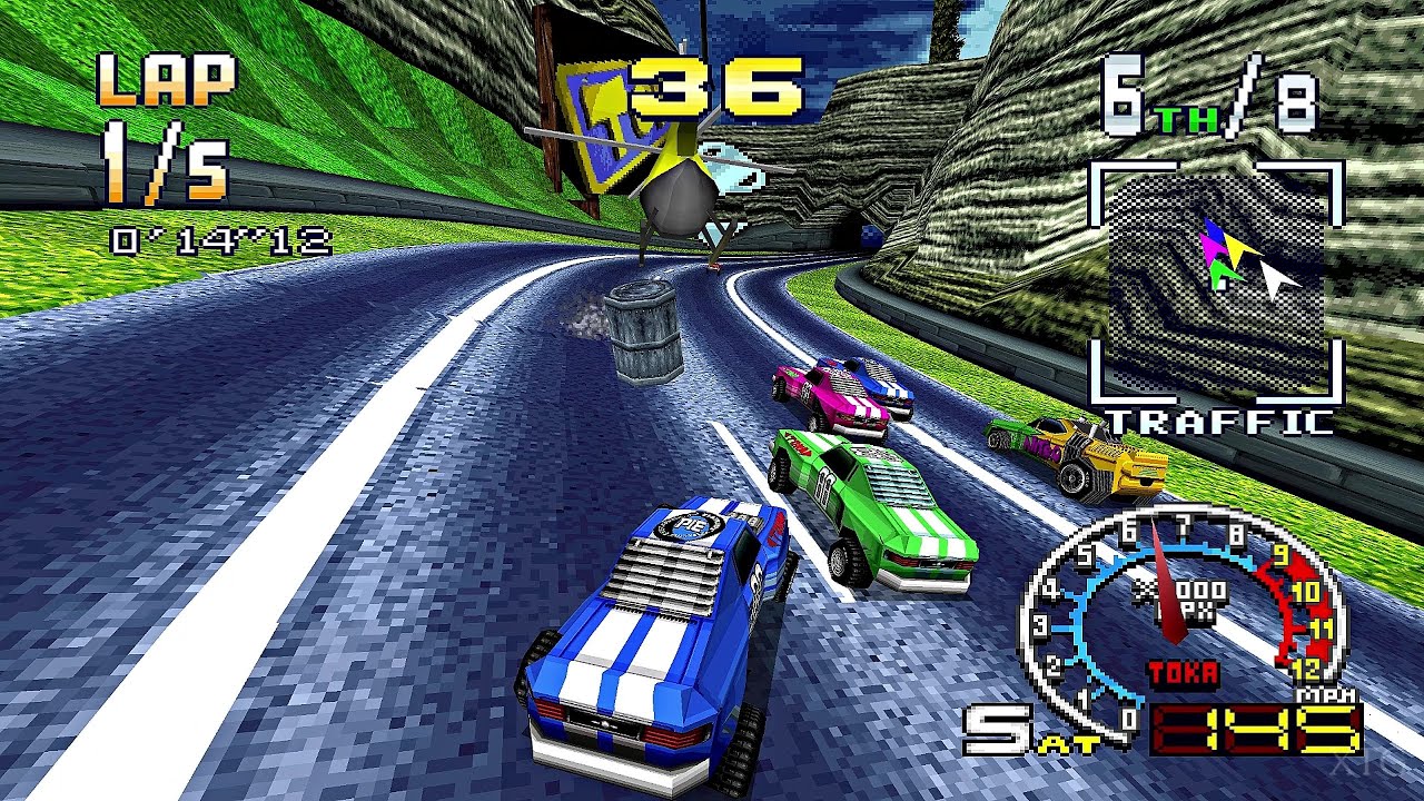 Burning Road PS1 Gameplay HD (Beetle PSX HW)