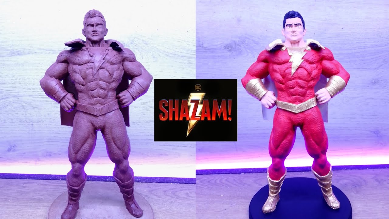 Shazam 2// figuras de plastilina// sculpting Shazam clay//timelapse