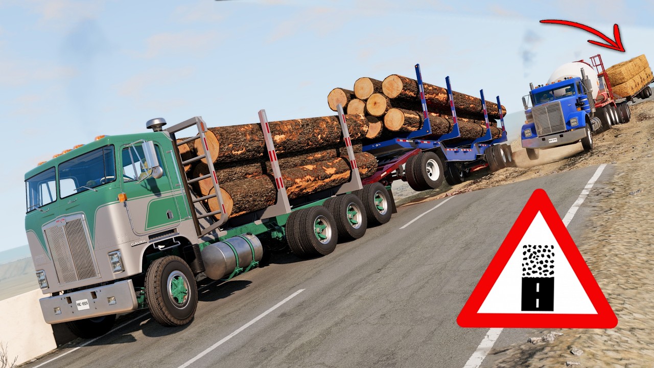 BeamNG Drive - Laps Of Destruction - Two Loaded Big-Rigs With Trailers (Ep.  6)