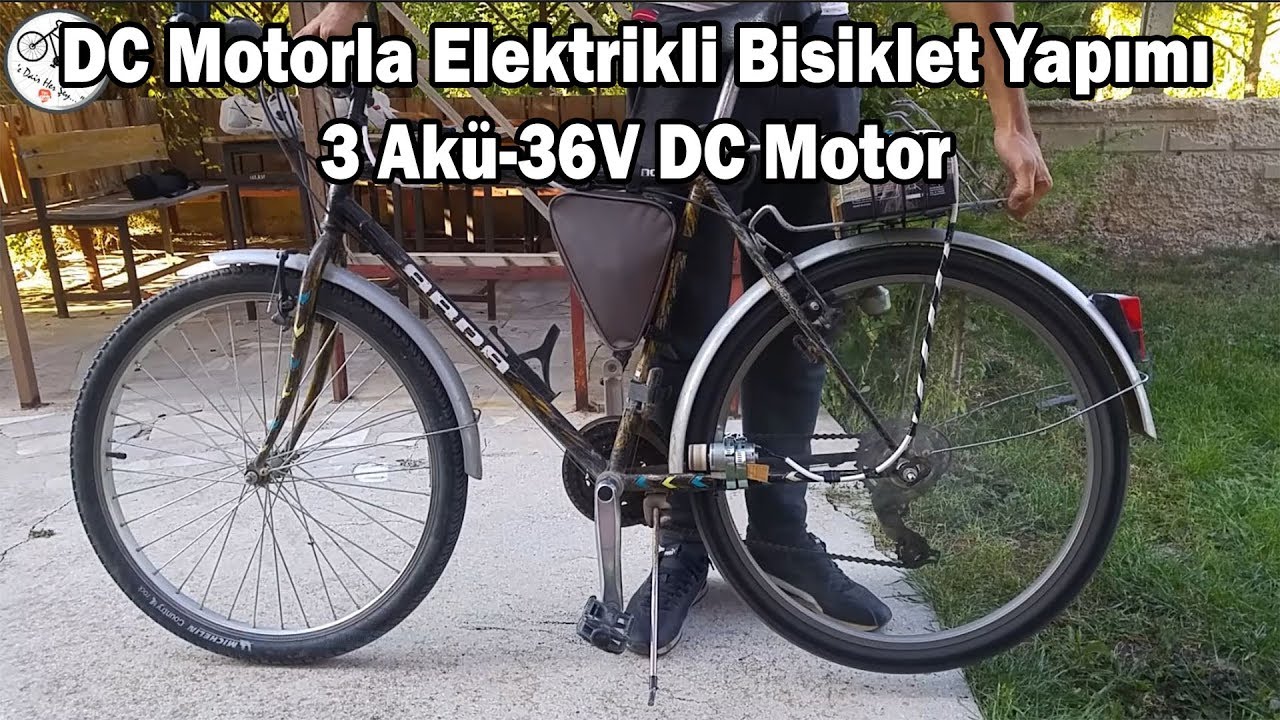 DC Motorla Elektrikli Bisiklet Yapımı - 3 Akü - Lastik Yakan Güç :)