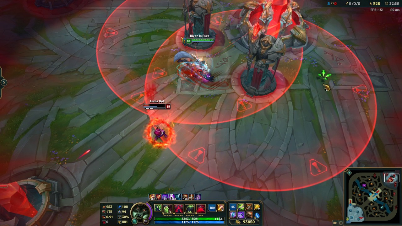 Warwick Max Range Ult (almost 1200 MS)