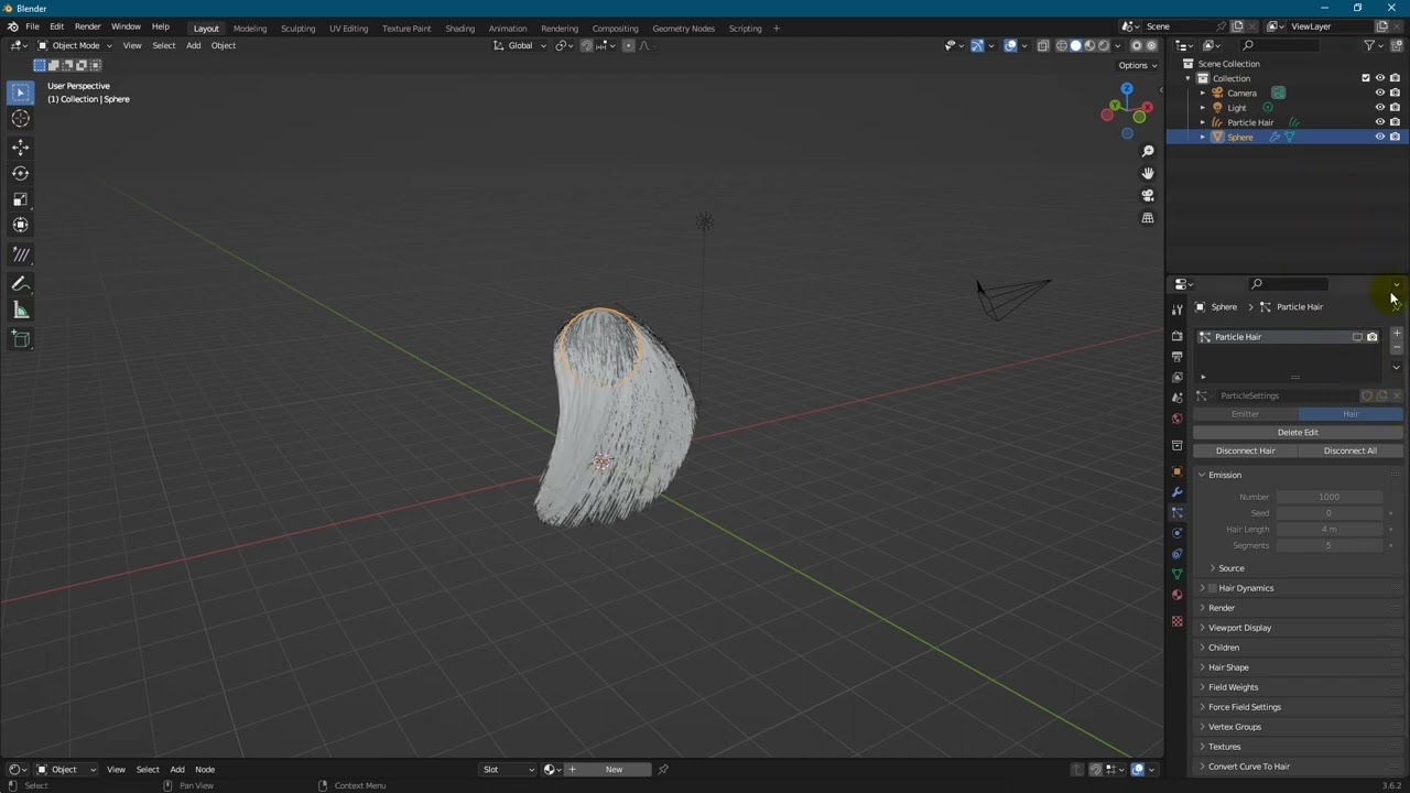 Blender: Particle Hair to attached Geometry node hair all steps