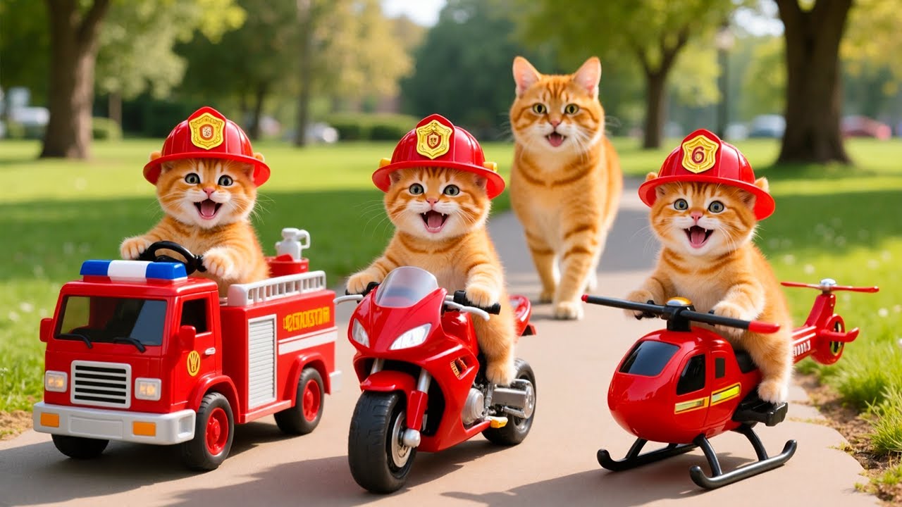 Mama Cat Trims Fur on the Farm and Makes Tiger Hat For Kittens At Home🐾🎩🐯